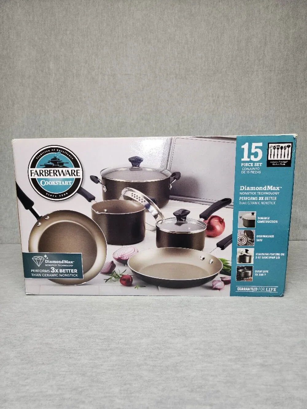 Farberware Cookstart Diamond Max 15 Piece Set